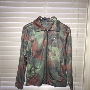 adidas pastel camo zip up